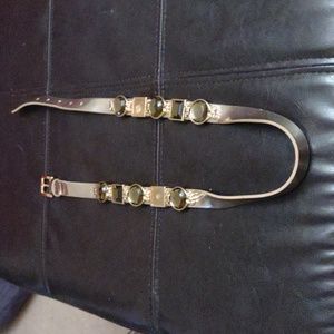 Saks 5th Ave gold belt with jewels size large